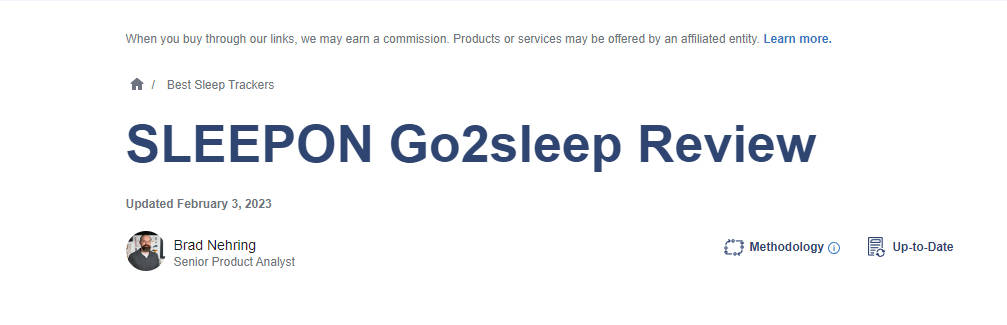 SLEEPON Go2sleep Review - SLEEPON